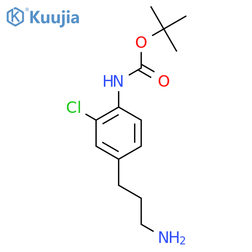 tert-butyl N-4-(3-aminopropyl)-2-chlorophenylcarbamate structure