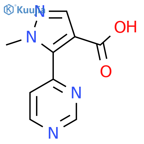 1-methyl-5-(pyrimidin-4-yl)-1H-pyrazole-4-carboxylic acid structure