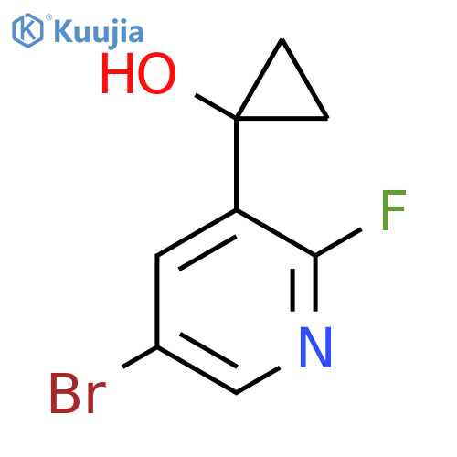 1-(5-bromo-2-fluoropyridin-3-yl)cyclopropan-1-ol structure