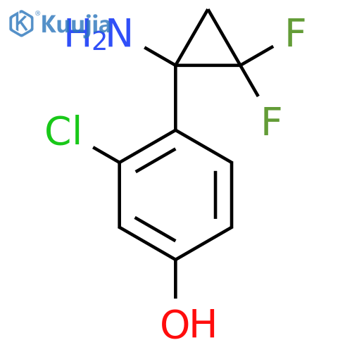 4-(1-amino-2,2-difluorocyclopropyl)-3-chlorophenol structure