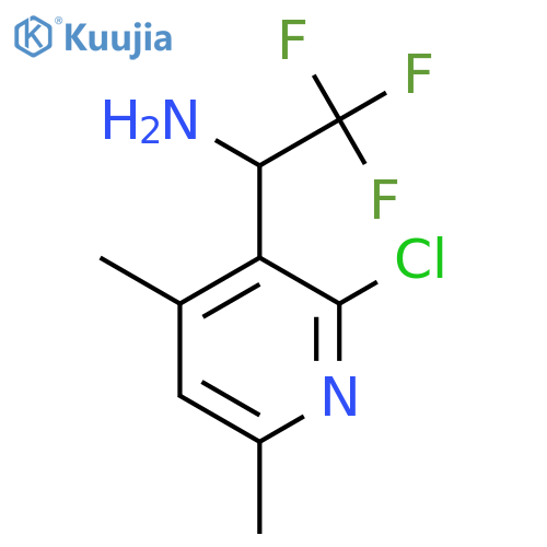 1-(2-chloro-4,6-dimethylpyridin-3-yl)-2,2,2-trifluoroethan-1-amine structure
