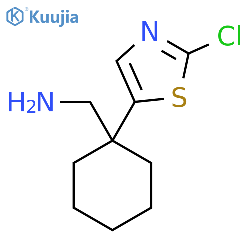 1-(2-chloro-1,3-thiazol-5-yl)cyclohexylmethanamine structure
