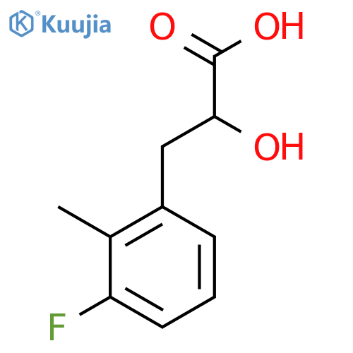 3-(3-fluoro-2-methylphenyl)-2-hydroxypropanoic acid structure