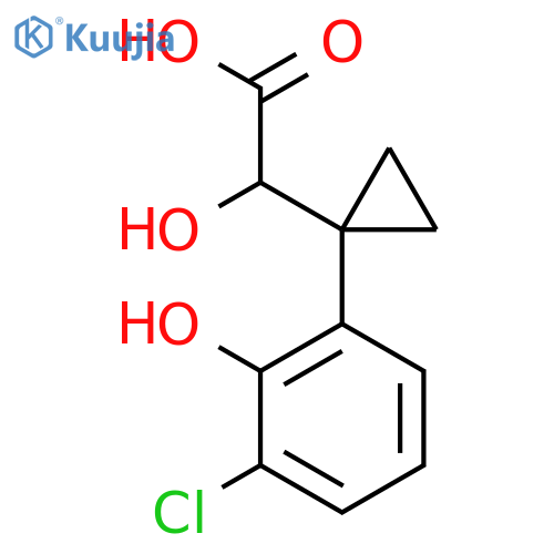 2-1-(3-chloro-2-hydroxyphenyl)cyclopropyl-2-hydroxyacetic acid structure