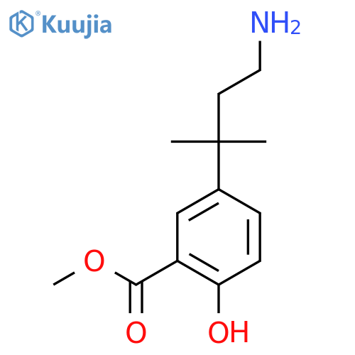 methyl 5-(4-amino-2-methylbutan-2-yl)-2-hydroxybenzoate structure