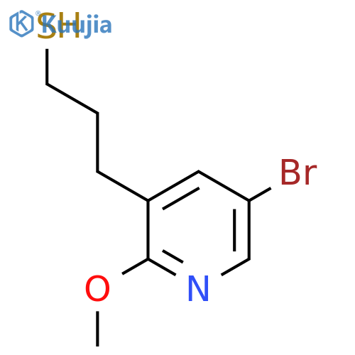 3-(5-bromo-2-methoxypyridin-3-yl)propane-1-thiol structure