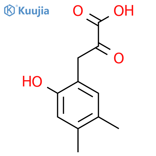 3-(2-hydroxy-4,5-dimethylphenyl)-2-oxopropanoic acid structure