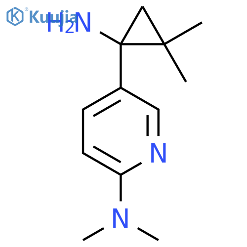 5-(1-amino-2,2-dimethylcyclopropyl)-N,N-dimethylpyridin-2-amine structure
