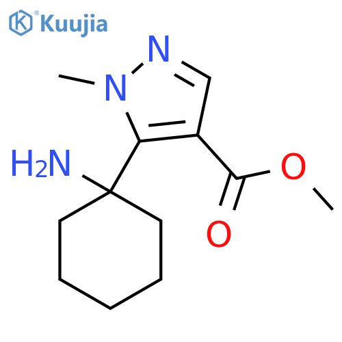 methyl 5-(1-aminocyclohexyl)-1-methyl-1H-pyrazole-4-carboxylate structure