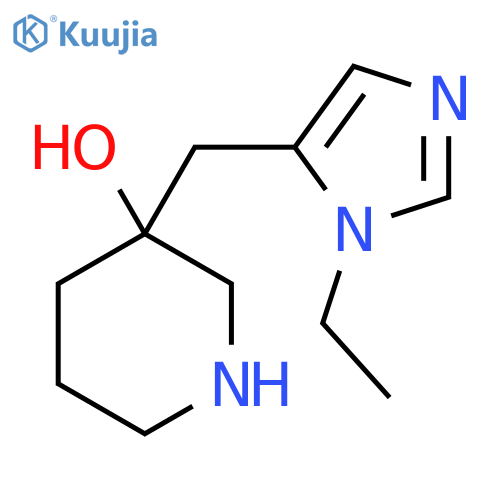 3-(1-ethyl-1H-imidazol-5-yl)methylpiperidin-3-ol structure