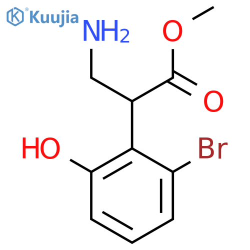 methyl 3-amino-2-(2-bromo-6-hydroxyphenyl)propanoate structure