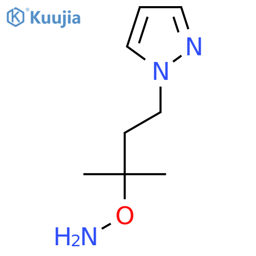 O-2-methyl-4-(1H-pyrazol-1-yl)butan-2-ylhydroxylamine structure