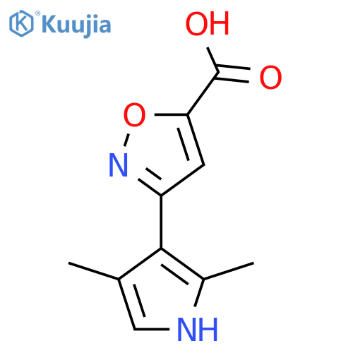 3-(2,4-dimethyl-1H-pyrrol-3-yl)-1,2-oxazole-5-carboxylic acid structure