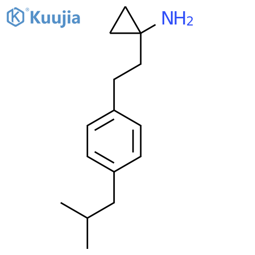 1-{2-4-(2-methylpropyl)phenylethyl}cyclopropan-1-amine structure