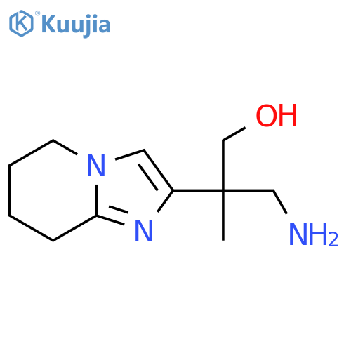 3-amino-2-{5H,6H,7H,8H-imidazo1,2-apyridin-2-yl}-2-methylpropan-1-ol structure