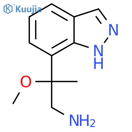 2-(1H-indazol-7-yl)-2-methoxypropan-1-amine structure