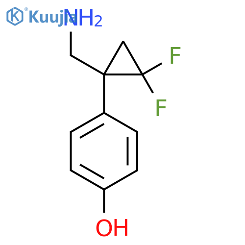 4-1-(aminomethyl)-2,2-difluorocyclopropylphenol structure
