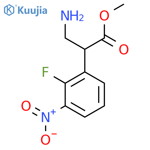 methyl 3-amino-2-(2-fluoro-3-nitrophenyl)propanoate structure