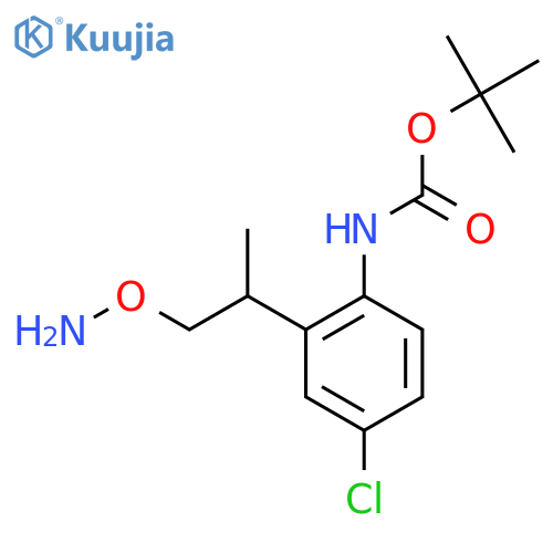 tert-butyl N-{2-1-(aminooxy)propan-2-yl-4-chlorophenyl}carbamate structure