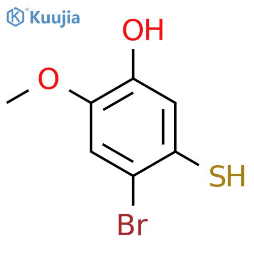 4-bromo-2-methoxy-5-sulfanylphenol structure