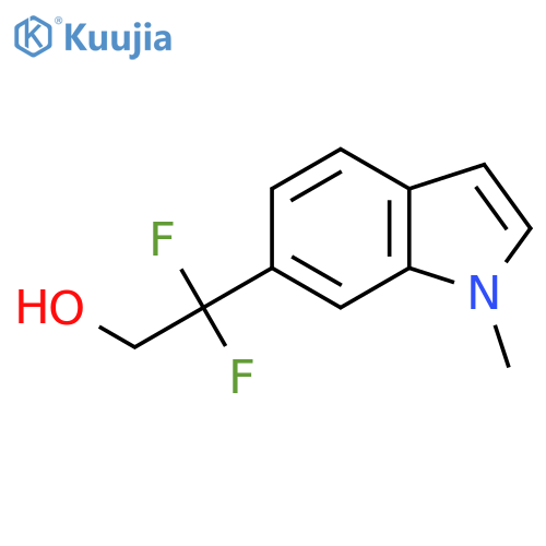2,2-difluoro-2-(1-methyl-1H-indol-6-yl)ethan-1-ol structure