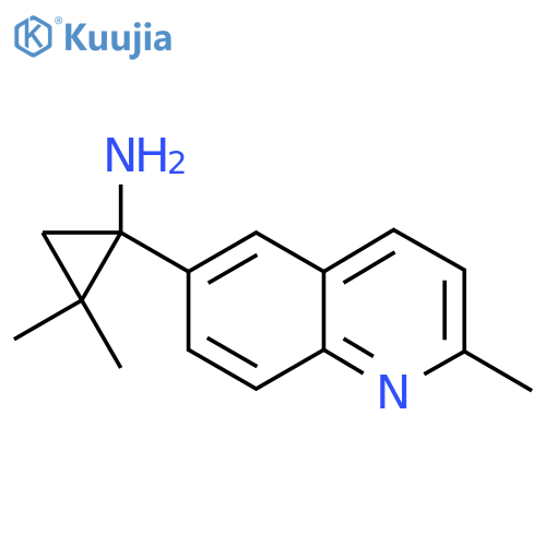 2,2-dimethyl-1-(2-methylquinolin-6-yl)cyclopropan-1-amine structure