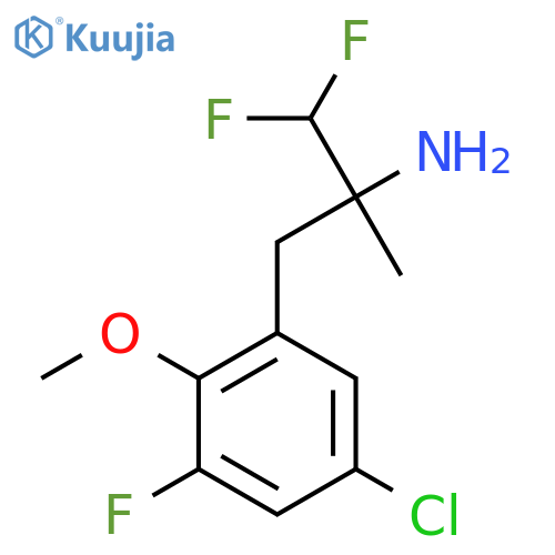 3-(5-chloro-3-fluoro-2-methoxyphenyl)-1,1-difluoro-2-methylpropan-2-amine structure