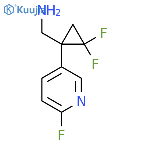 2,2-difluoro-1-(6-fluoropyridin-3-yl)cyclopropylmethanamine structure