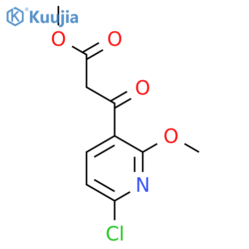 methyl 3-(6-chloro-2-methoxypyridin-3-yl)-3-oxopropanoate structure