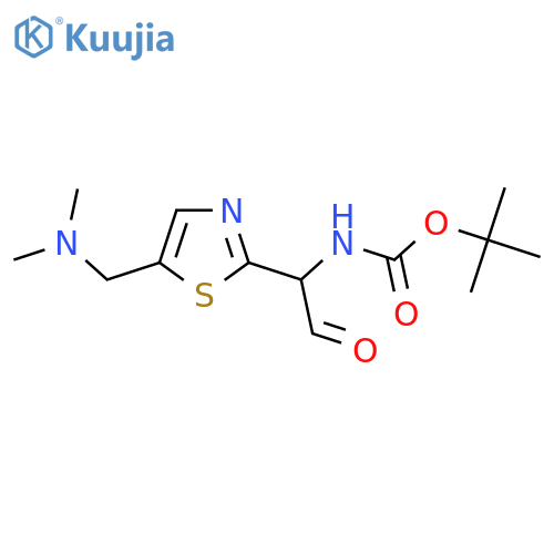 tert-butyl N-(1-{5-(dimethylamino)methyl-1,3-thiazol-2-yl}-2-oxoethyl)carbamate structure