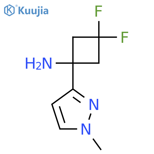 3,3-difluoro-1-(1-methyl-1H-pyrazol-3-yl)cyclobutan-1-amine structure