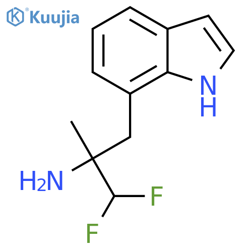1,1-difluoro-3-(1H-indol-7-yl)-2-methylpropan-2-amine structure