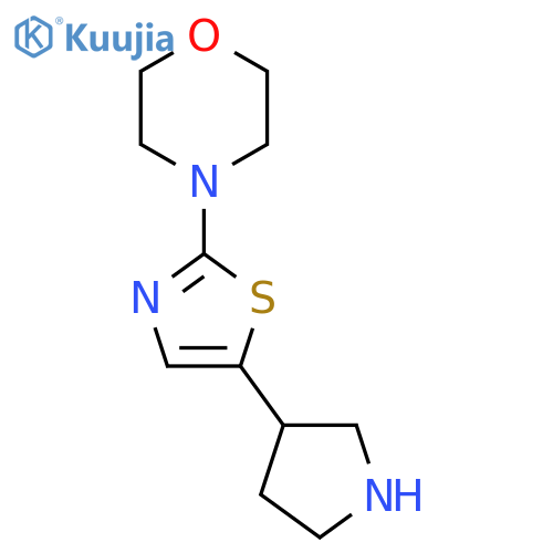 4-5-(pyrrolidin-3-yl)-1,3-thiazol-2-ylmorpholine structure
