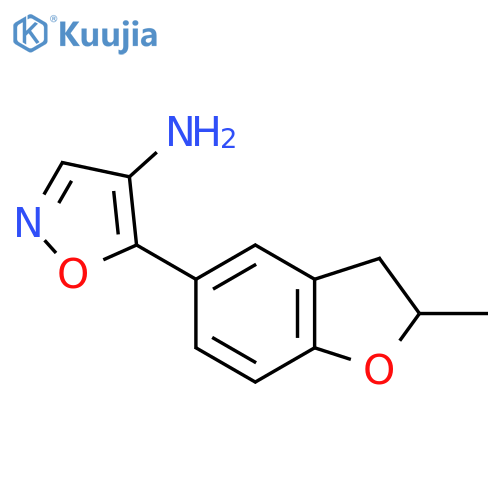 5-(2-methyl-2,3-dihydro-1-benzofuran-5-yl)-1,2-oxazol-4-amine structure