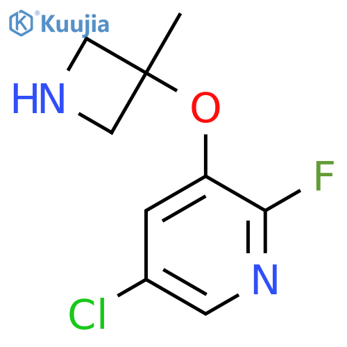 5-chloro-2-fluoro-3-(3-methylazetidin-3-yl)oxypyridine structure