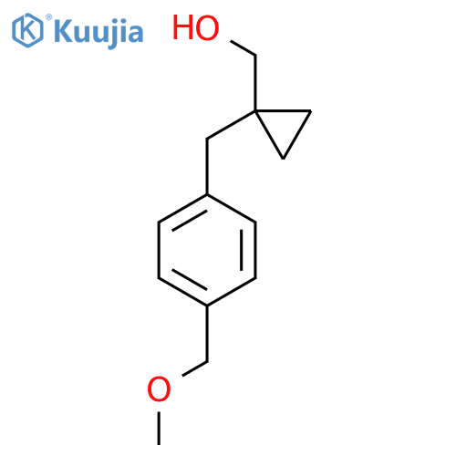 (1-{4-(methoxymethyl)phenylmethyl}cyclopropyl)methanol structure