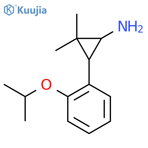 2,2-dimethyl-3-2-(propan-2-yloxy)phenylcyclopropan-1-amine structure