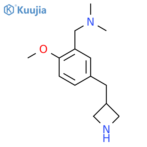 ({5-(azetidin-3-yl)methyl-2-methoxyphenyl}methyl)dimethylamine structure