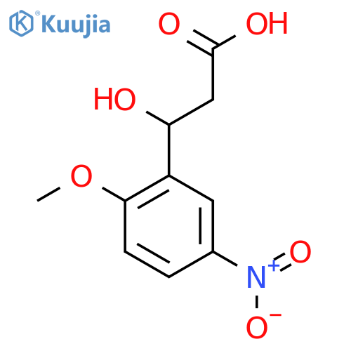 3-hydroxy-3-(2-methoxy-5-nitrophenyl)propanoic acid structure