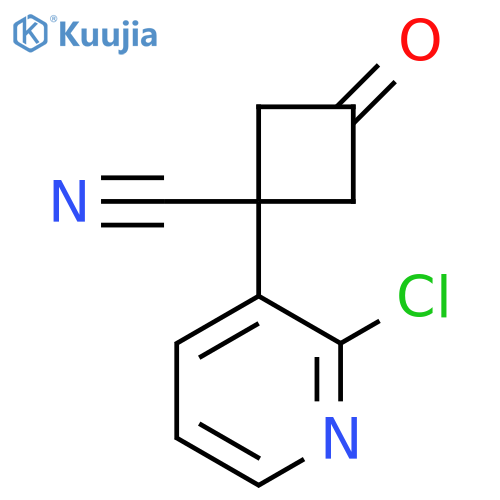 1-(2-chloropyridin-3-yl)-3-oxocyclobutane-1-carbonitrile structure