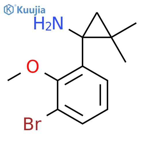 1-(3-bromo-2-methoxyphenyl)-2,2-dimethylcyclopropan-1-amine structure