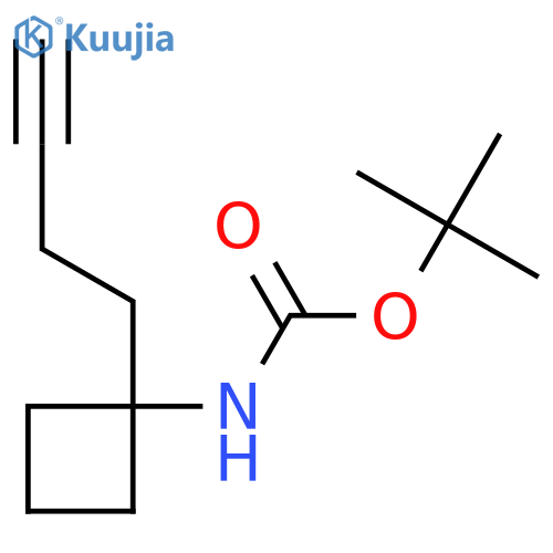 tert-butyl N-1-(but-3-yn-1-yl)cyclobutylcarbamate structure