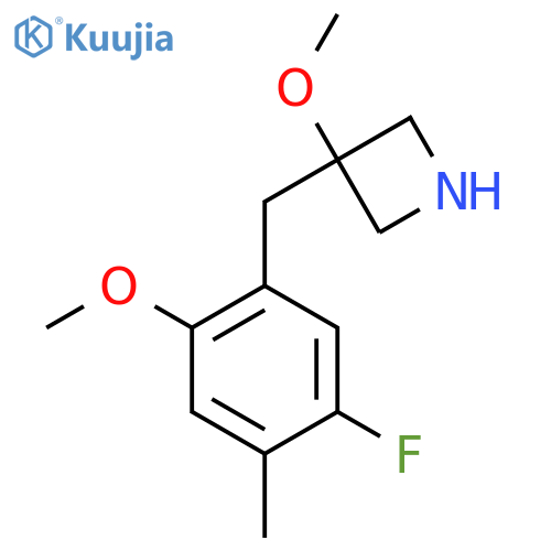 3-(5-fluoro-2-methoxy-4-methylphenyl)methyl-3-methoxyazetidine structure