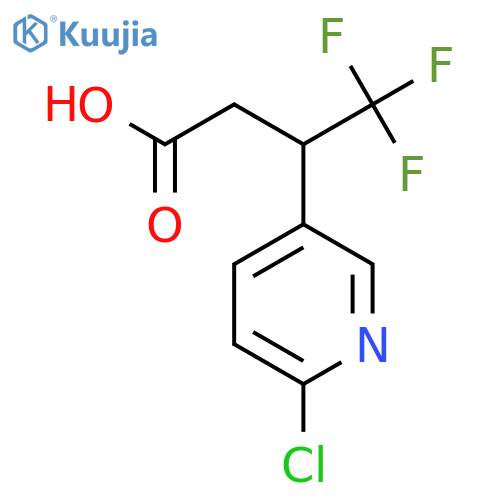 3-(6-chloropyridin-3-yl)-4,4,4-trifluorobutanoic acid structure