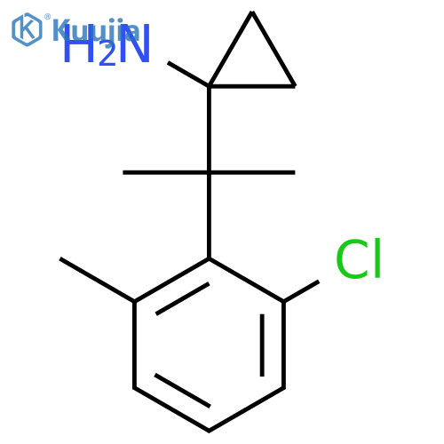1-2-(2-chloro-6-methylphenyl)propan-2-ylcyclopropan-1-amine structure