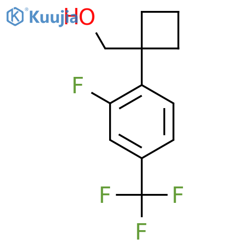 {1-2-fluoro-4-(trifluoromethyl)phenylcyclobutyl}methanol structure