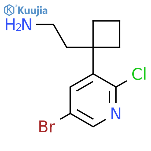 2-1-(5-bromo-2-chloropyridin-3-yl)cyclobutylethan-1-amine structure