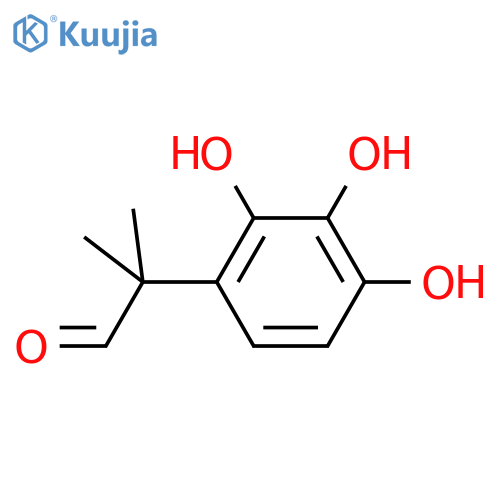 2-methyl-2-(2,3,4-trihydroxyphenyl)propanal structure