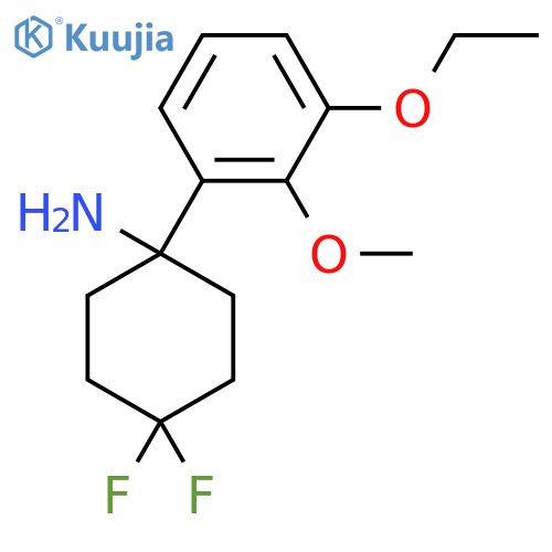 1-(3-ethoxy-2-methoxyphenyl)-4,4-difluorocyclohexan-1-amine structure