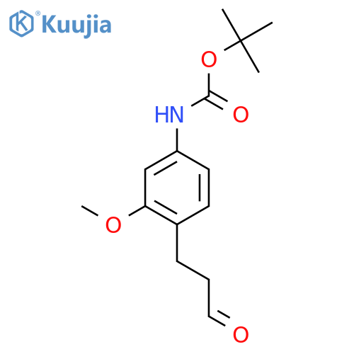 tert-butyl N-3-methoxy-4-(3-oxopropyl)phenylcarbamate structure